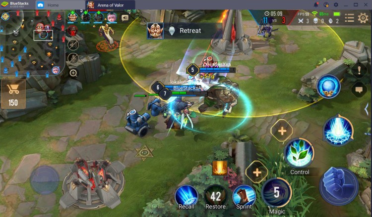 Lối chơi hành động và chiến thuật trong Arena of Valor